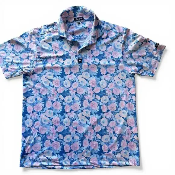 NWOT Bundle 4 Bad Birdie Men's Golf Polo Shirts Size XL Floral Geometric Print - Picture 8 of 9